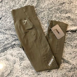 gymshark FLAWLESS knit leggings khaki